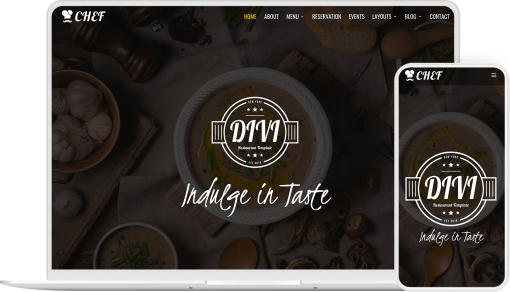 Divi Chef child theme provides you with the pages and options to create a website for restaurant
