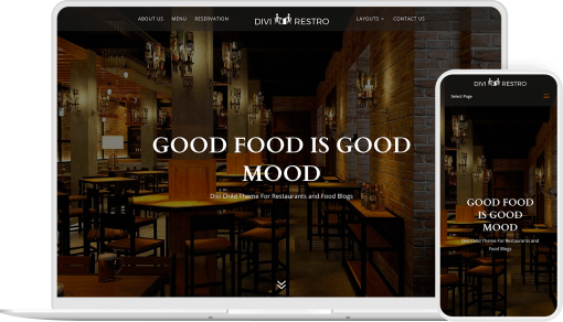 Divi Restro child theme enables you to create restaurant website quick and easy