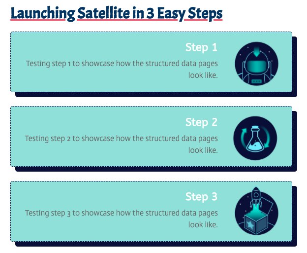 Divi structured data with customized steps