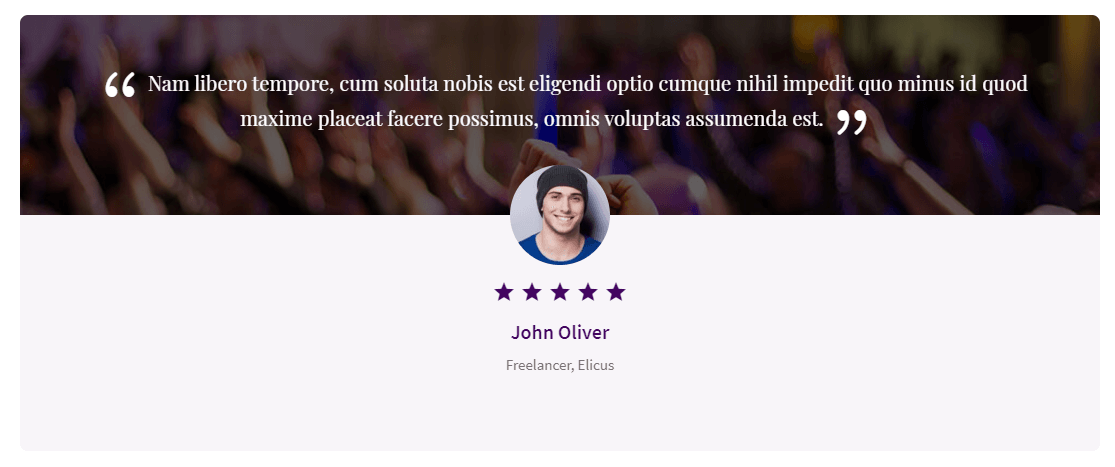 divi testimonial extended layout 1