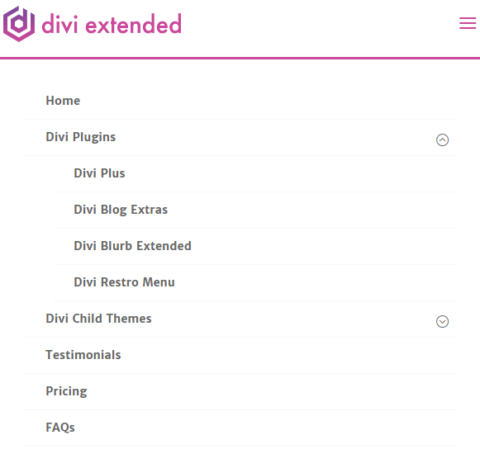 How to create a mobile foldable nested menu for Divi? - Divi Extended