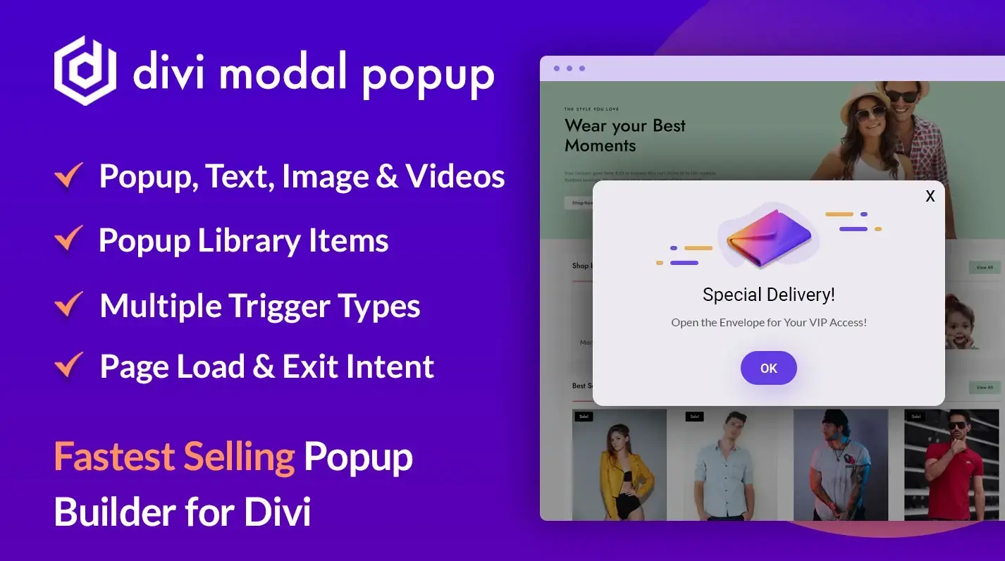 Divi Modal Popup available at the Elegant Themes marketplace