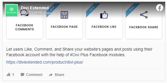 Divi Facebook Embedded Post Module