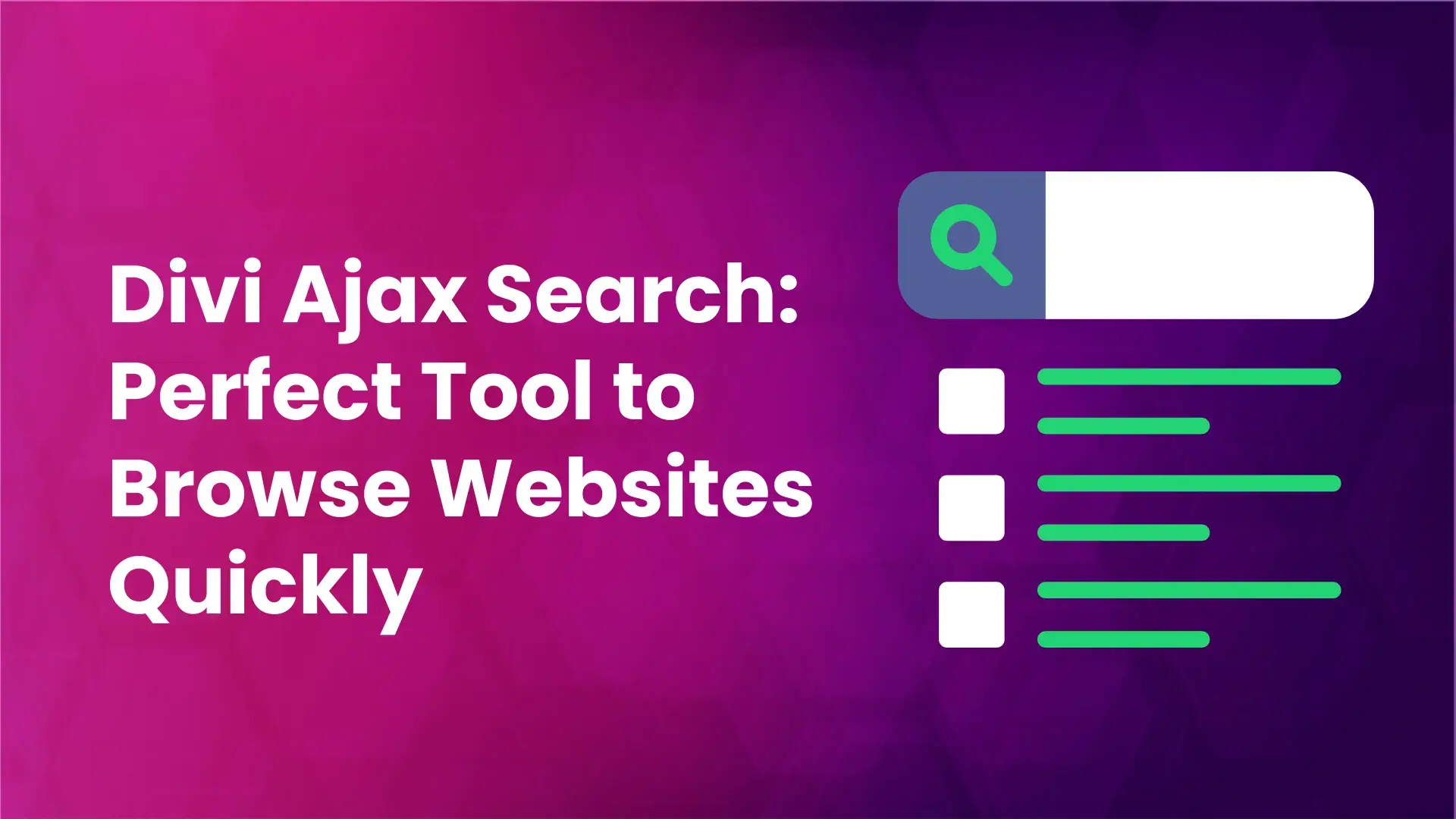 Divi Ajax Search