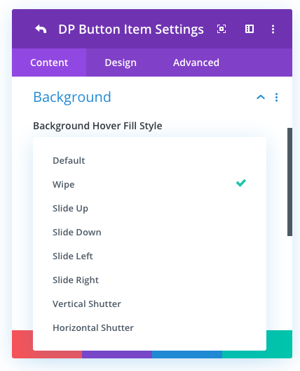 divi plus button module hover flip style