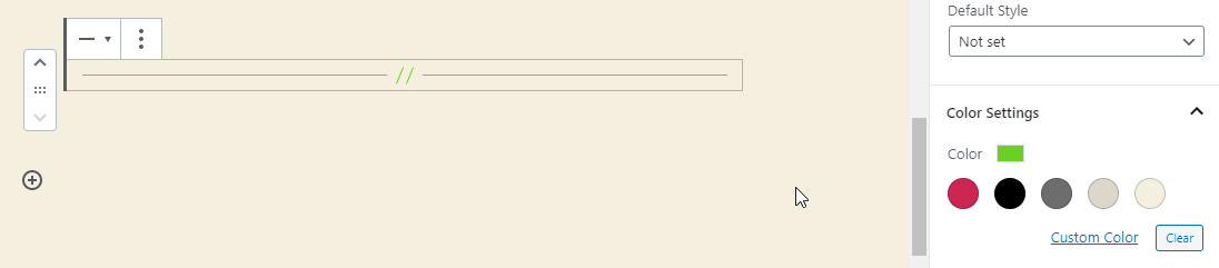 WordPress 5.3 separator block color