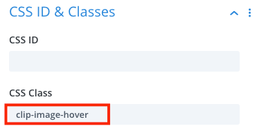 Assigning class name for text over an image on hover