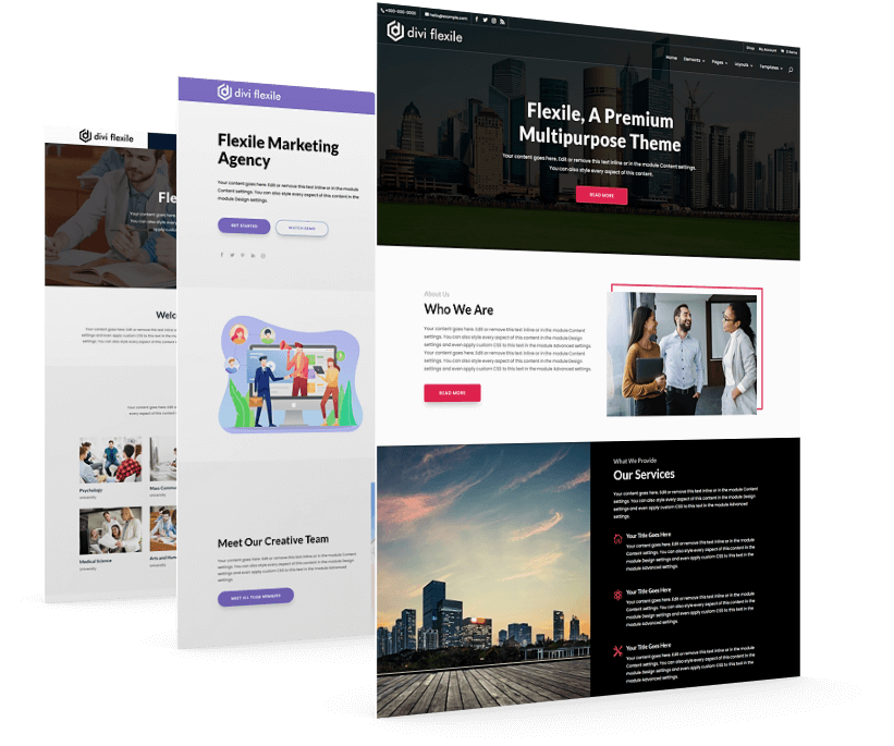 Flexile-Multipurpose homepage layouts