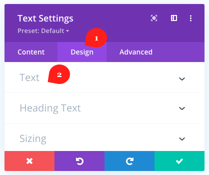 Text module text styling