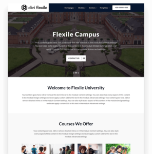 University homepage layout