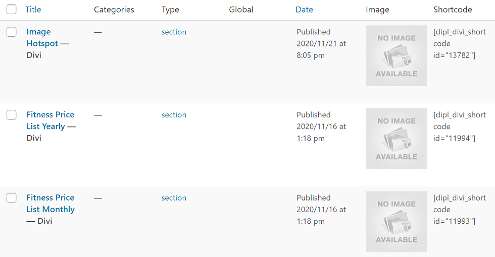 Divi Library Shortcode Extension Divi Library Shortcode
