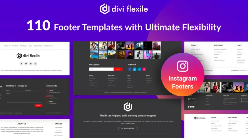 Divi  Flexile Footers