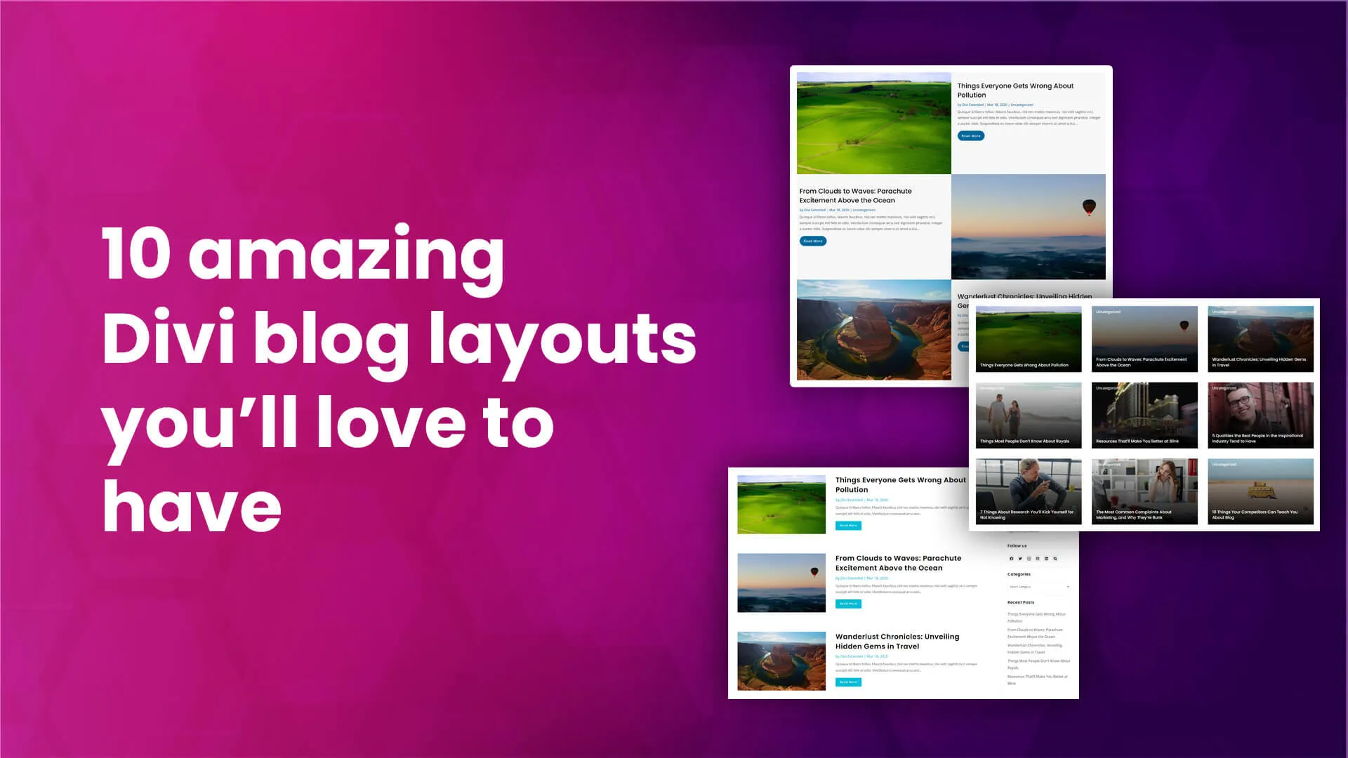 Amazing Divi blog layouts