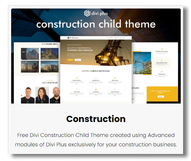 divi construction theme