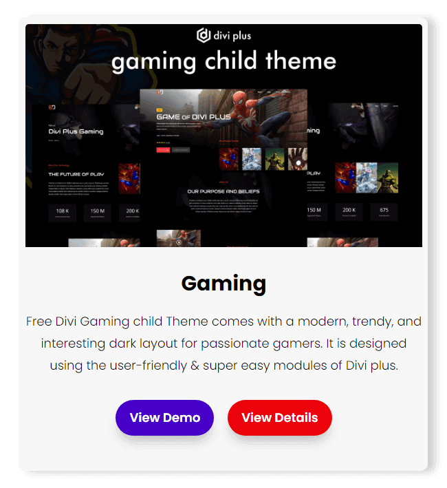 free divi gaming theme