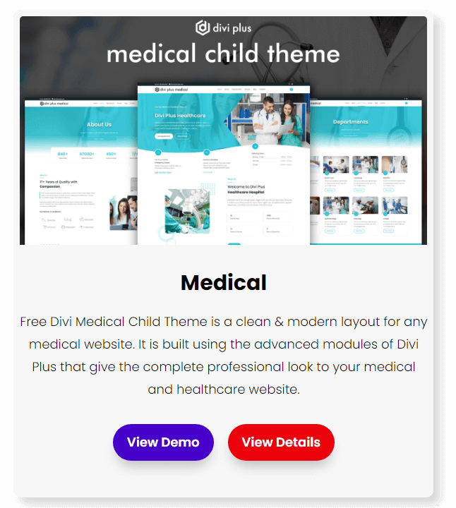 divi medical and health care theme