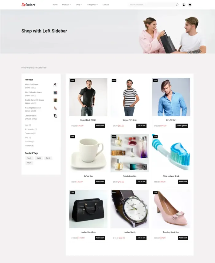 Divi Plus eCommerce shop page