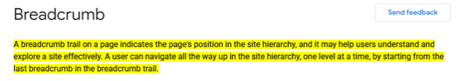Breadcrumbs explained by Google Search Central