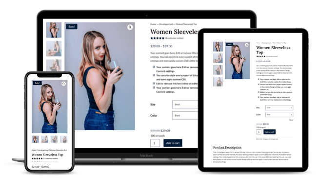 Responsive WooCommerce Layout for Divi