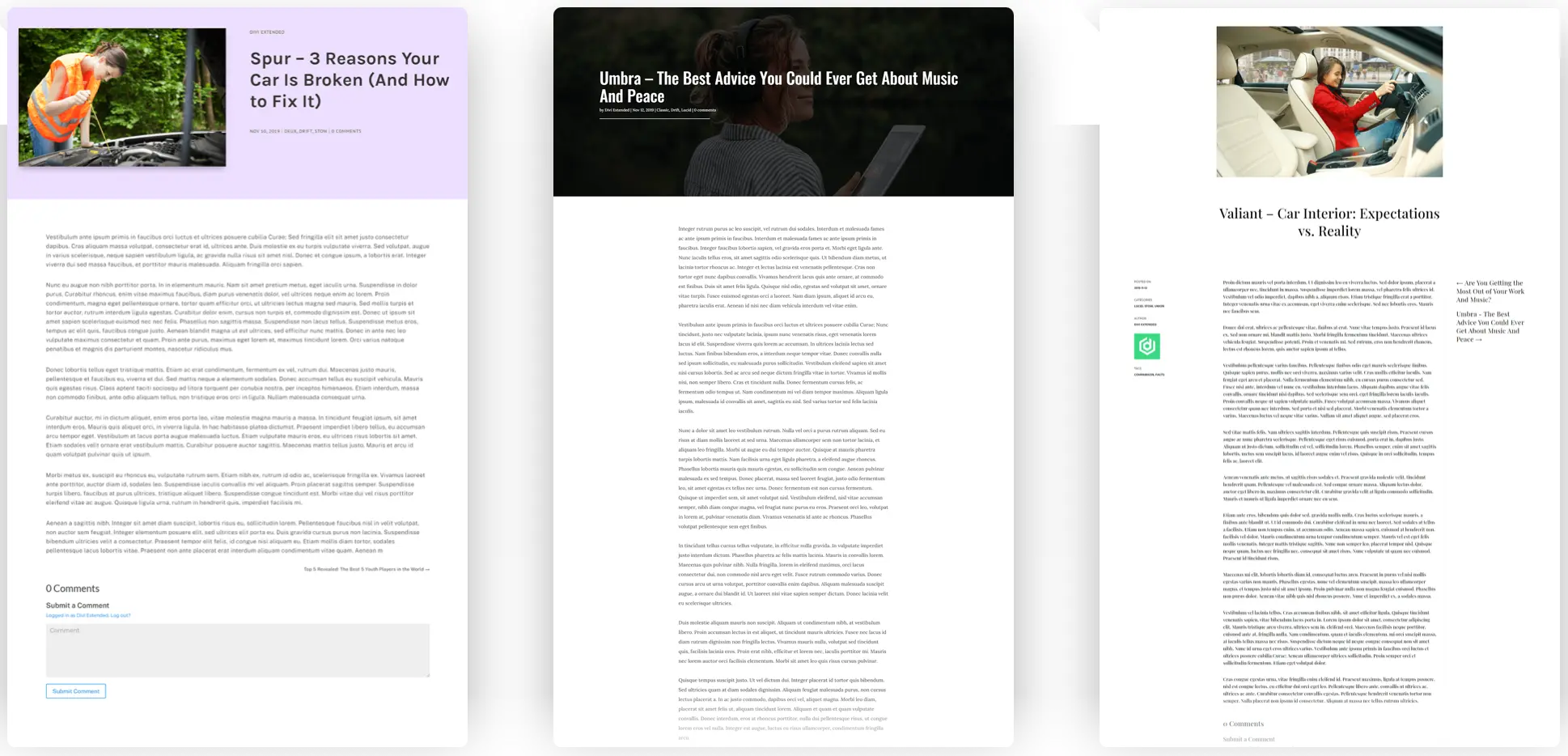 Divi post layouts pack