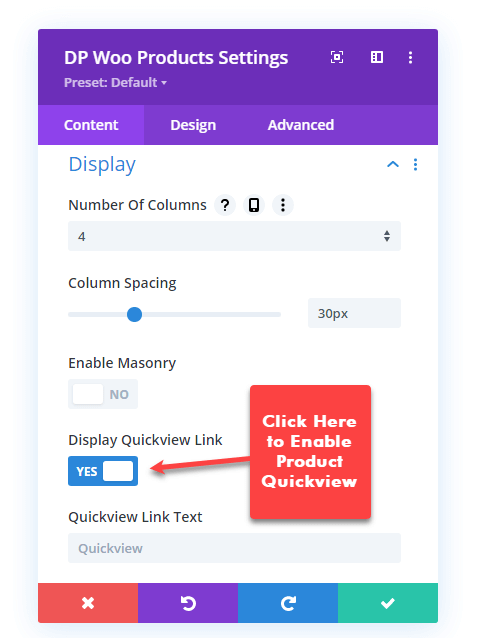 Divi WooCommerce modules with quickview option