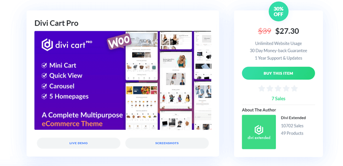 Divi Cart Pro pricing