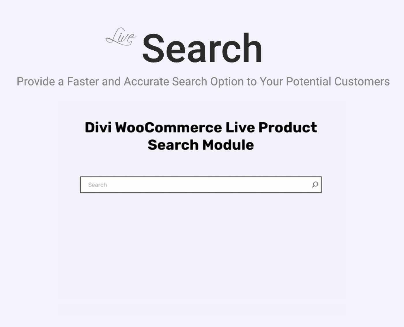 WooCommerce Product Search for Divi
