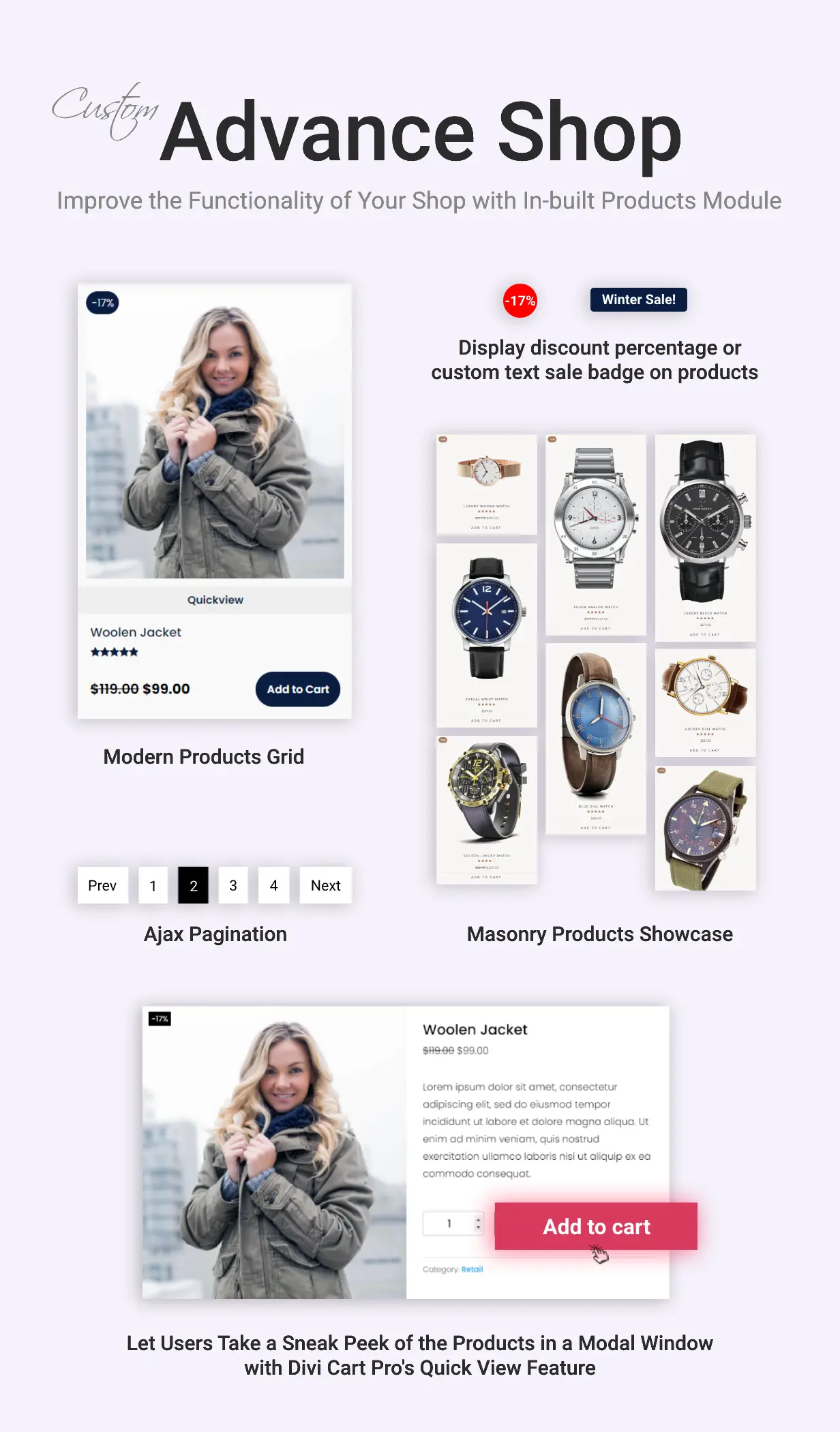 Divi WooCommerce Product Grid