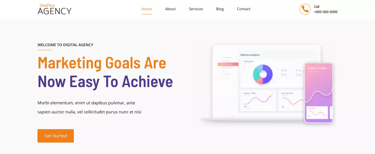 Digital Agency child theme from Divi Plus