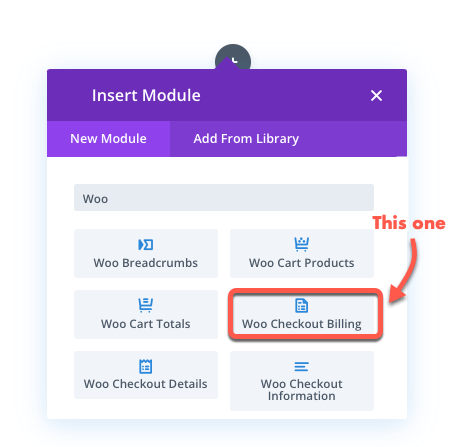 Divi Modules for WooCommerce Checkout Billing