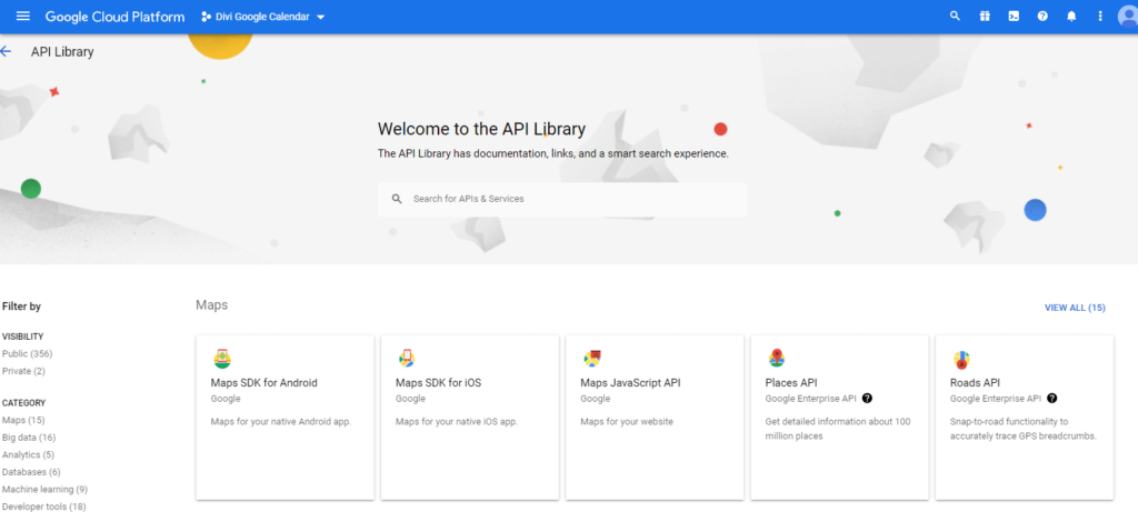 Google Cloud Platform's API Library