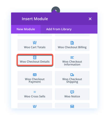 Woo Checkout Details Divi module for WooCommerce