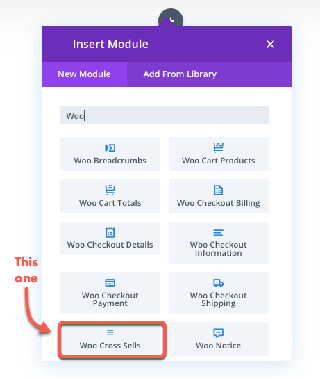 Woo Cross Sells Divi Module for WooCommerce