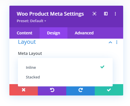Woo Product Meta design layouts