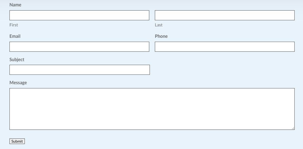 Default Gravity form in Divi