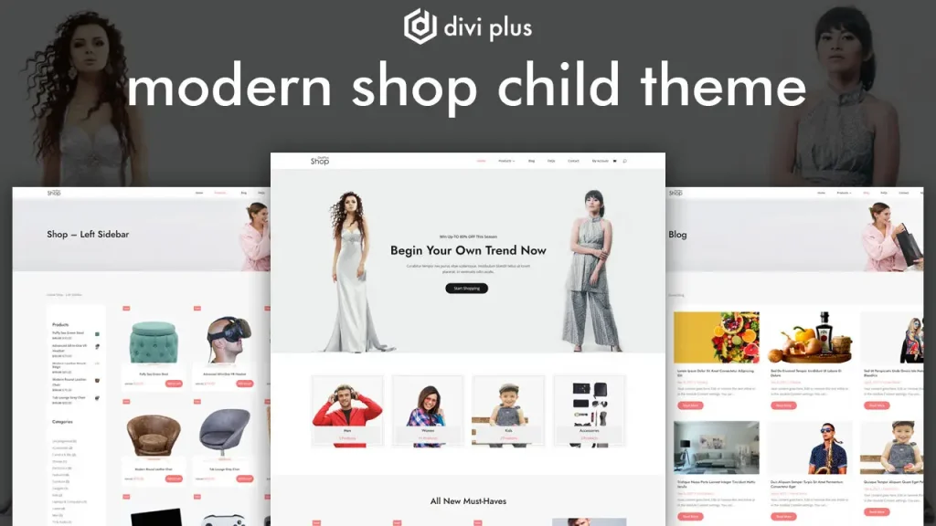 Divi WooCommerce theme for Modern shop
