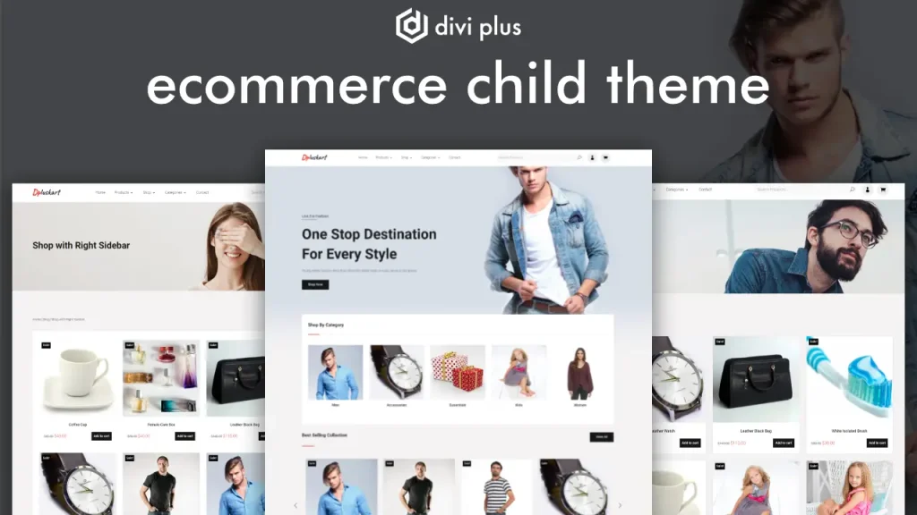 Ecommerce WooCommerce child theme for Divi Plus