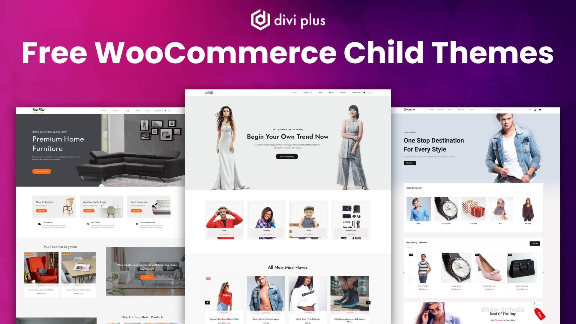 Free Divi WooCommerce Themes for Divi Plus