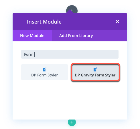 Inserting Gravity Form Styler module