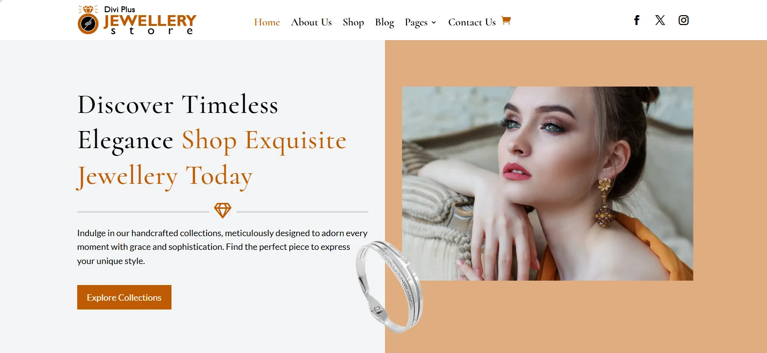 Jewellery eCommerce theme for Divi