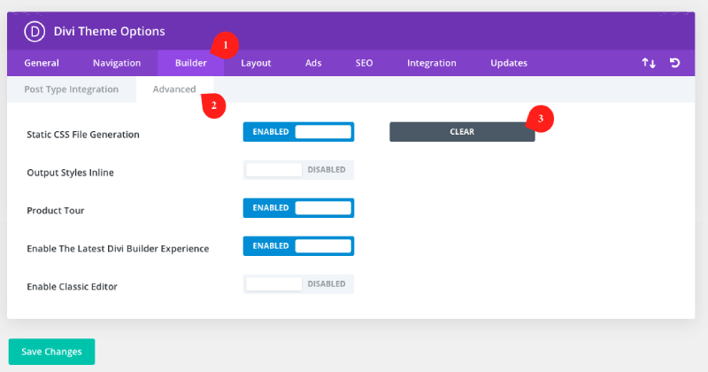 Clearing Static CSS File Generation