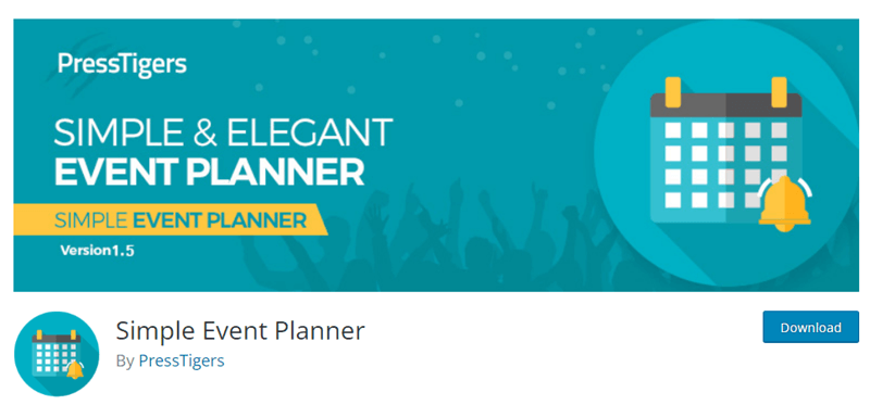 Simple Event Planner WordPress plugin