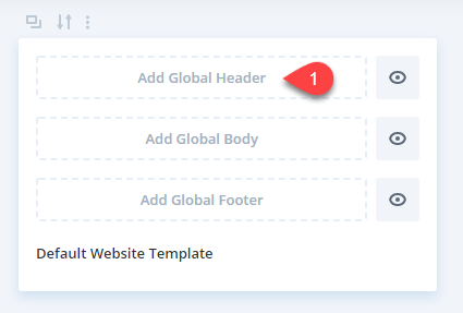 Creating a new global header in the Divi theme builder