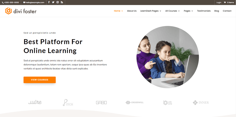 Divi Foster for LearnDash theme