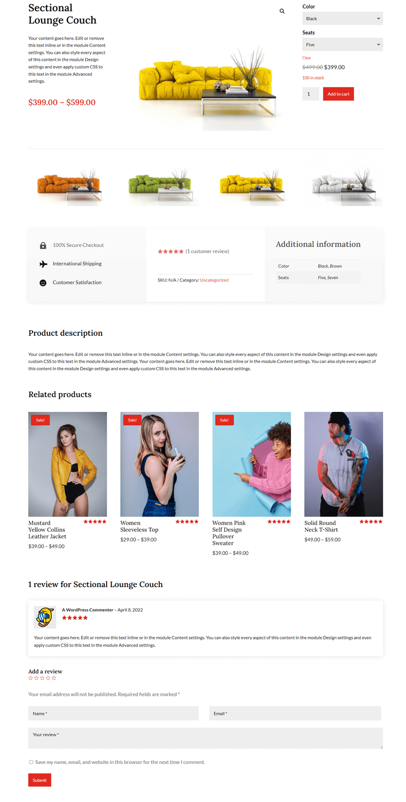 Divi Layouts for WooCommerce Product Page 23