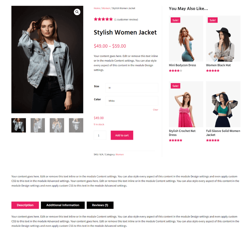 Divi Layouts for WooCommerce Product Page 25