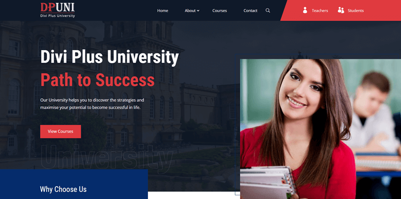 Divi Plus University theme