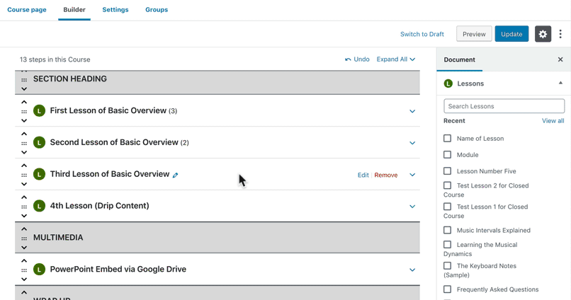 LearnDash Drag and Drop Builder