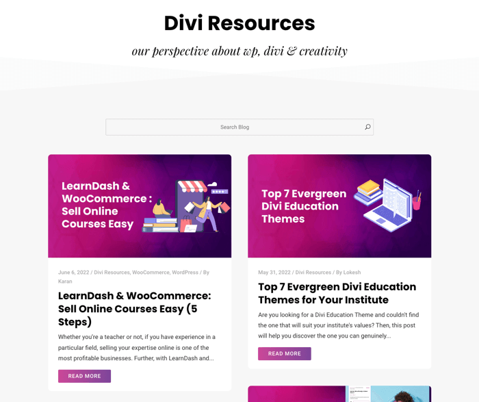 Divi Extended Resources