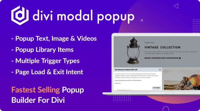 Divi Modal Popup plugin for Divi